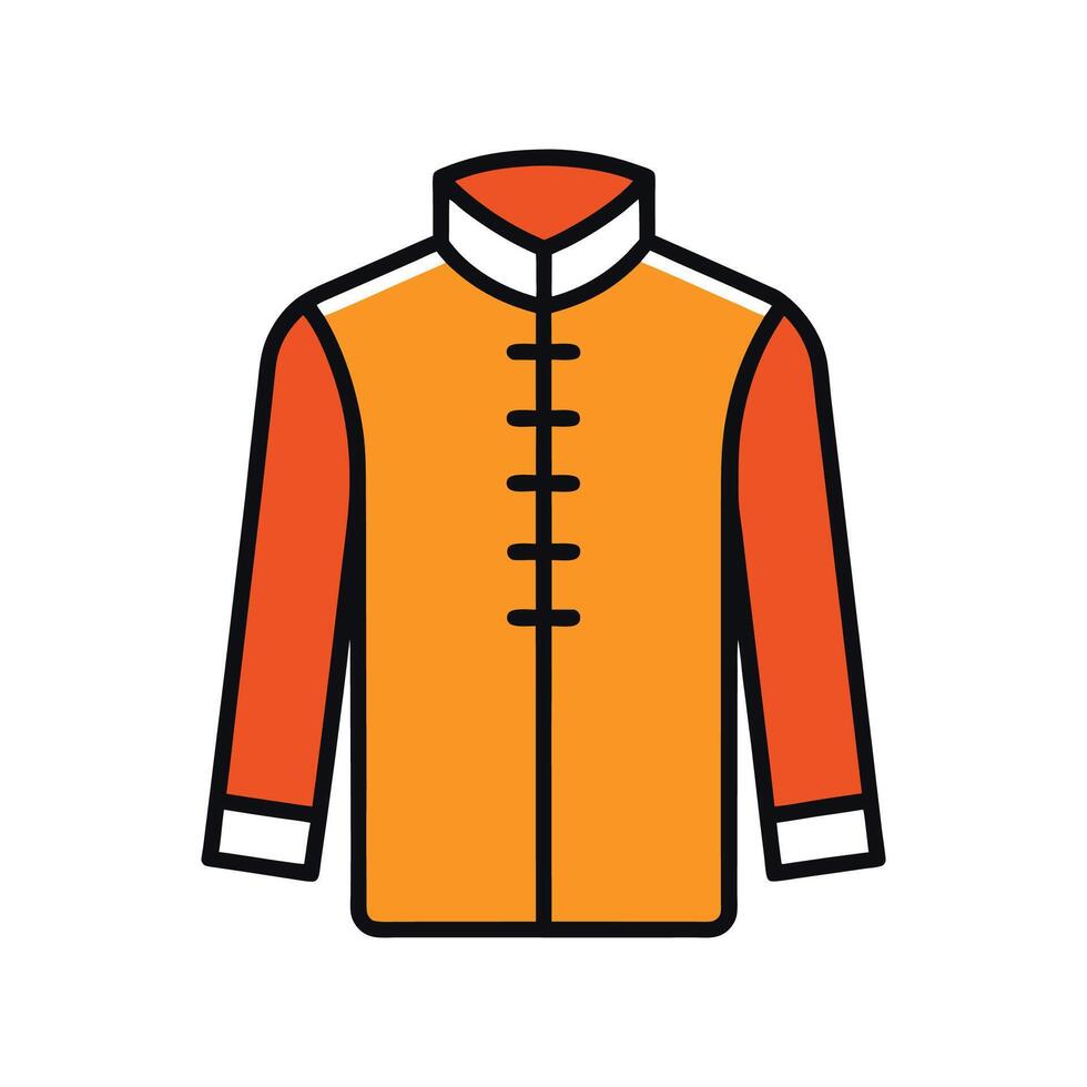 Trendy High Collar Mandarin Shirt Illustration vector