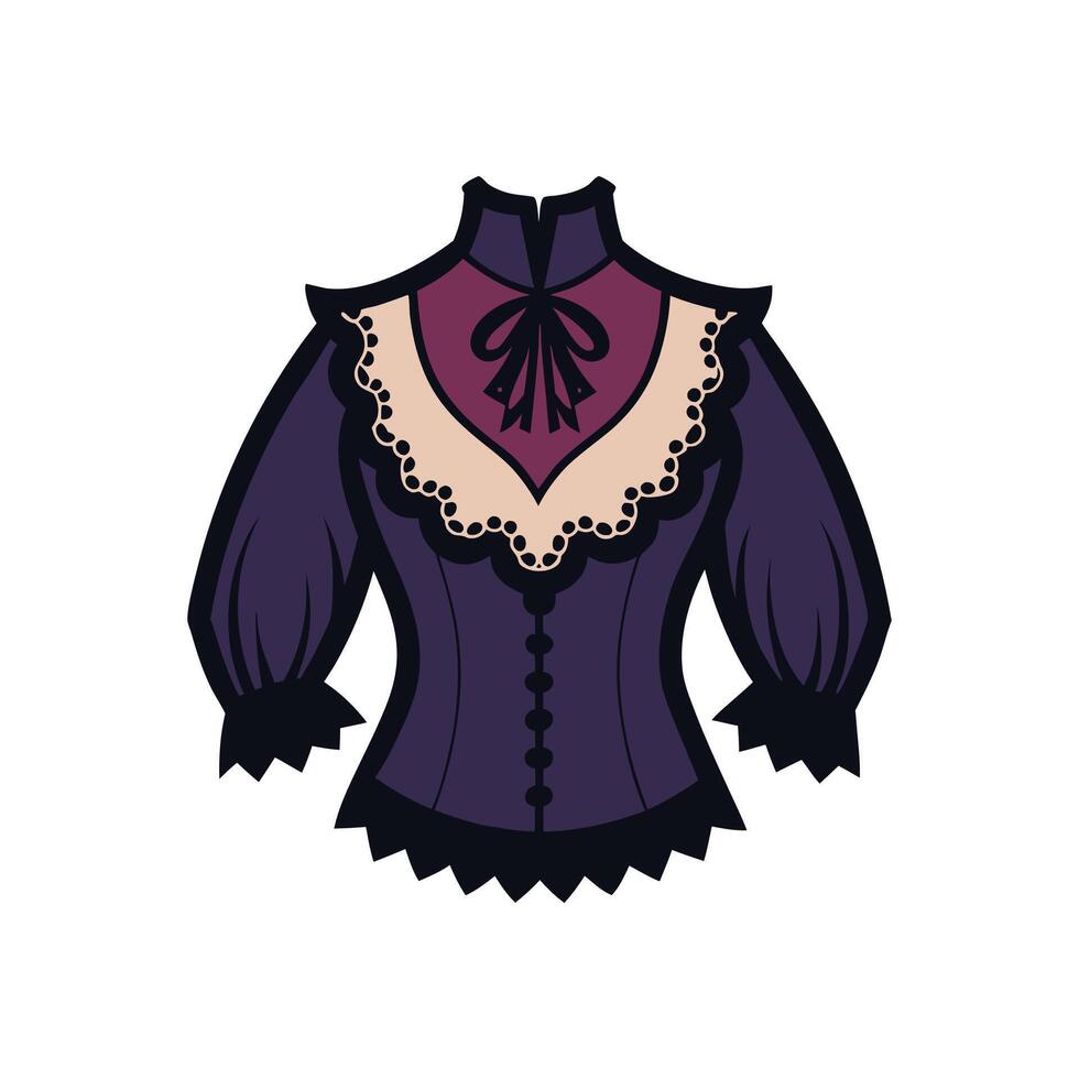 Unique Gothic Dark Lace TShirt Art vector
