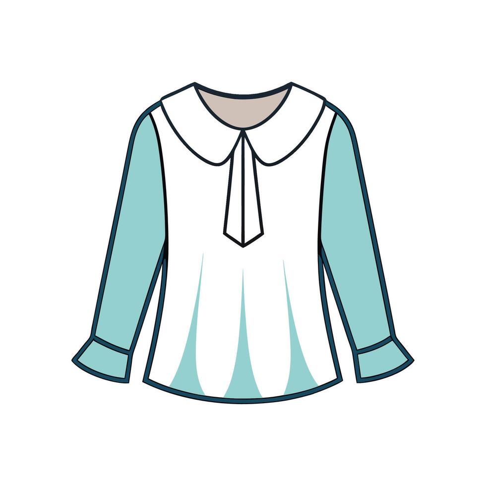 Chic Light Chiffon Blouse Design vector