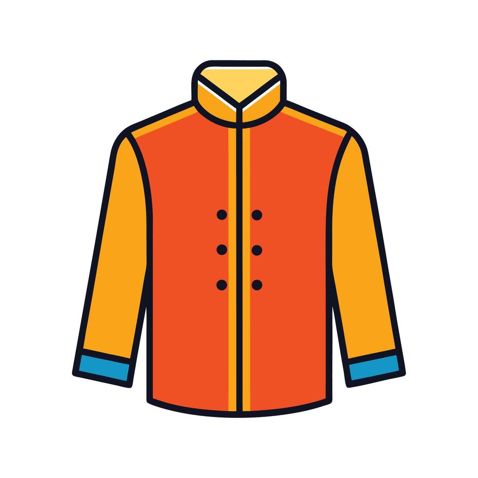 Chic High Collar Mandarin Shirt Design vector
