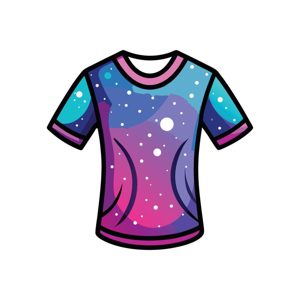 Trendy Lightweight Breaspace Inspired Galaxy Tee Illustration vector