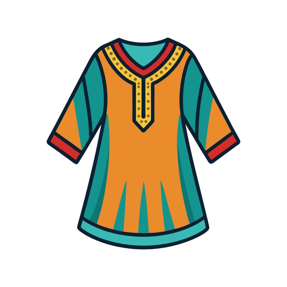Stylish Loose Fit Boho Tunic Graphic vector