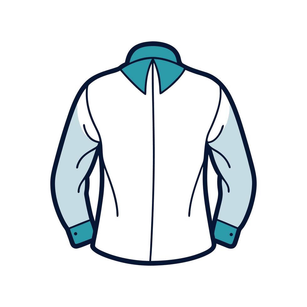 Trendy Loose Open Back Shirt Illustration vector