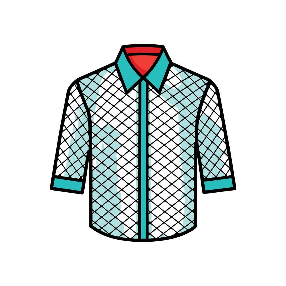 Chic Mesh SeeThrough Shirt Design vector