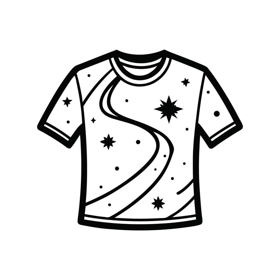 Chic Midnight Galaxy Tee Design vector