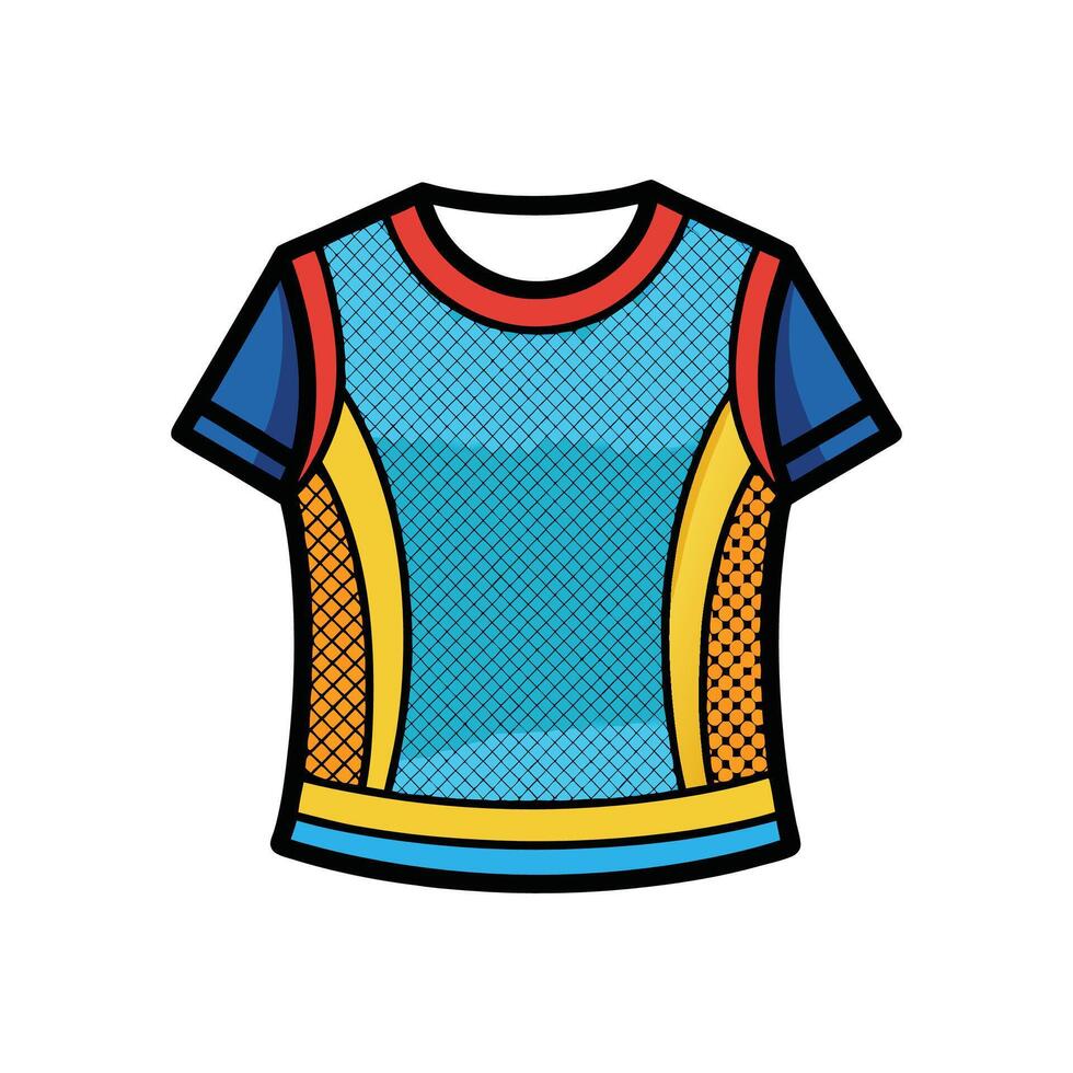 Trendy Mesh Layered Top Illustration vector