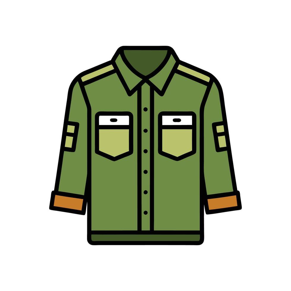 Stylish Military Utility Shirt Design vector
