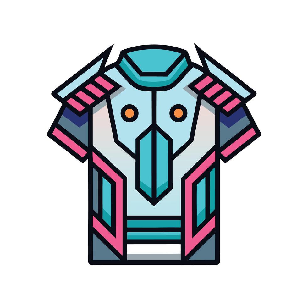 Trendy Futuristic Cyber Tee Illustration vector