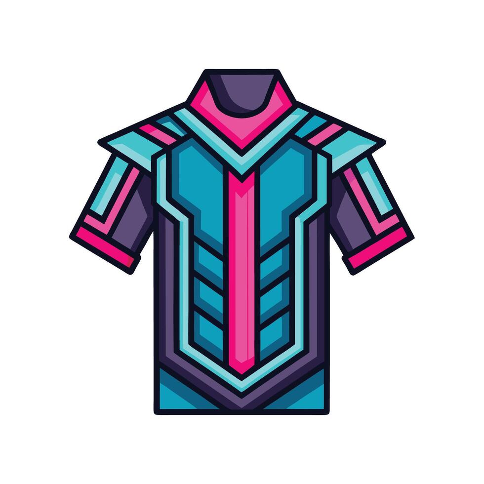 Chic Futuristic Cyber Tee Design vector