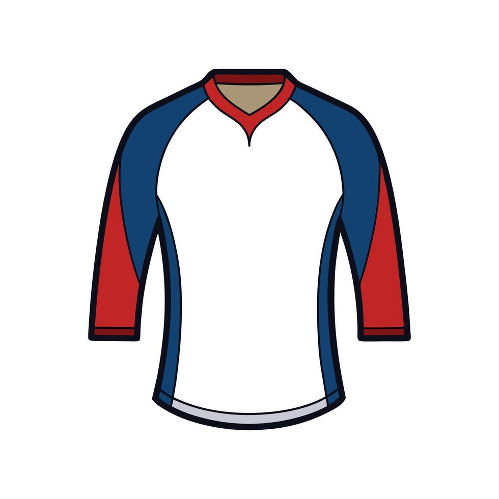 Unique 34 Sleeve Baseball Tee Outline vector