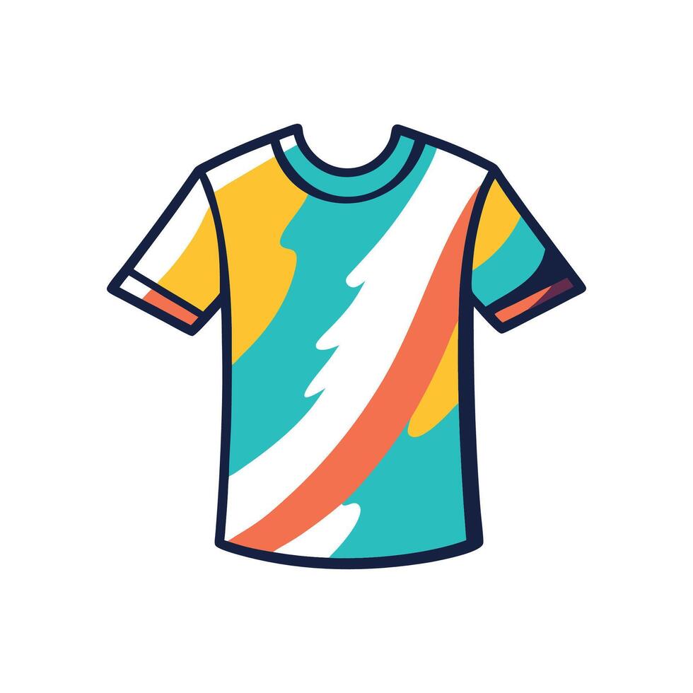 Artistic Abstract Brushstroke Tee Design vector