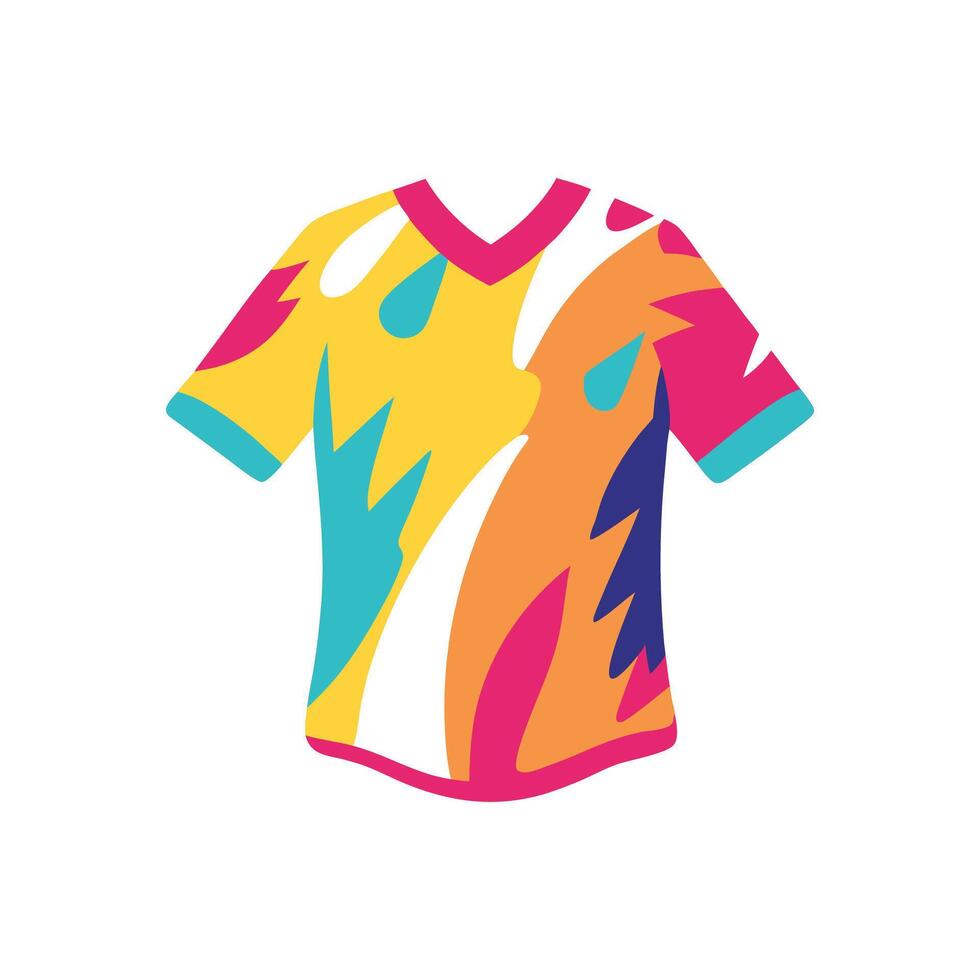 Elegant Abstract Brushstroke TShirt Illustration vector