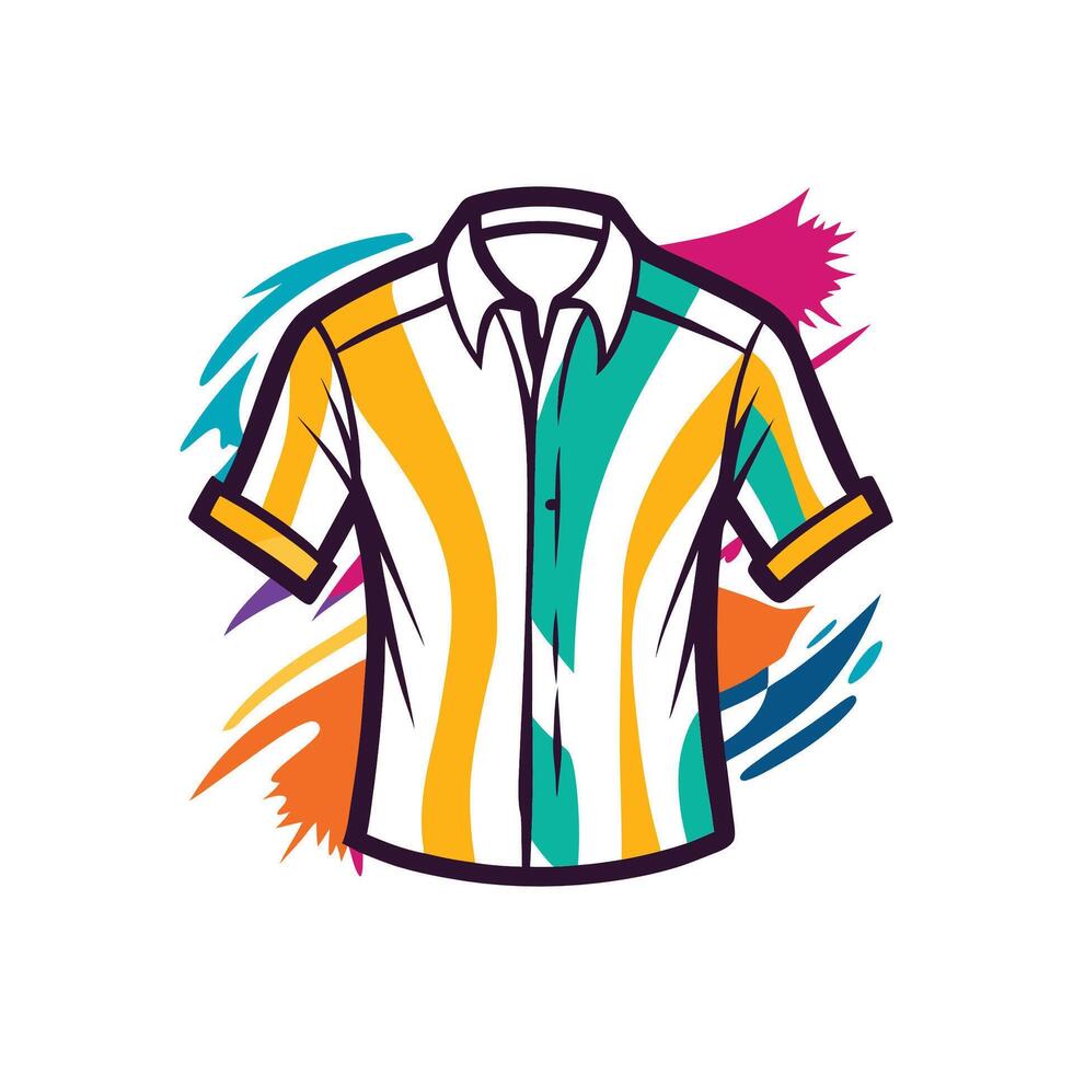 Stylish Artistic Brushstroke Shirt Design vector