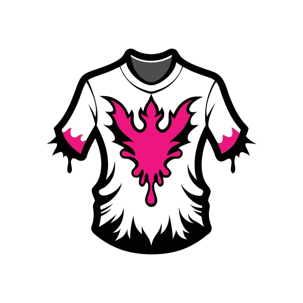 Unique Artistic Ink Blot Tee Graphic vector