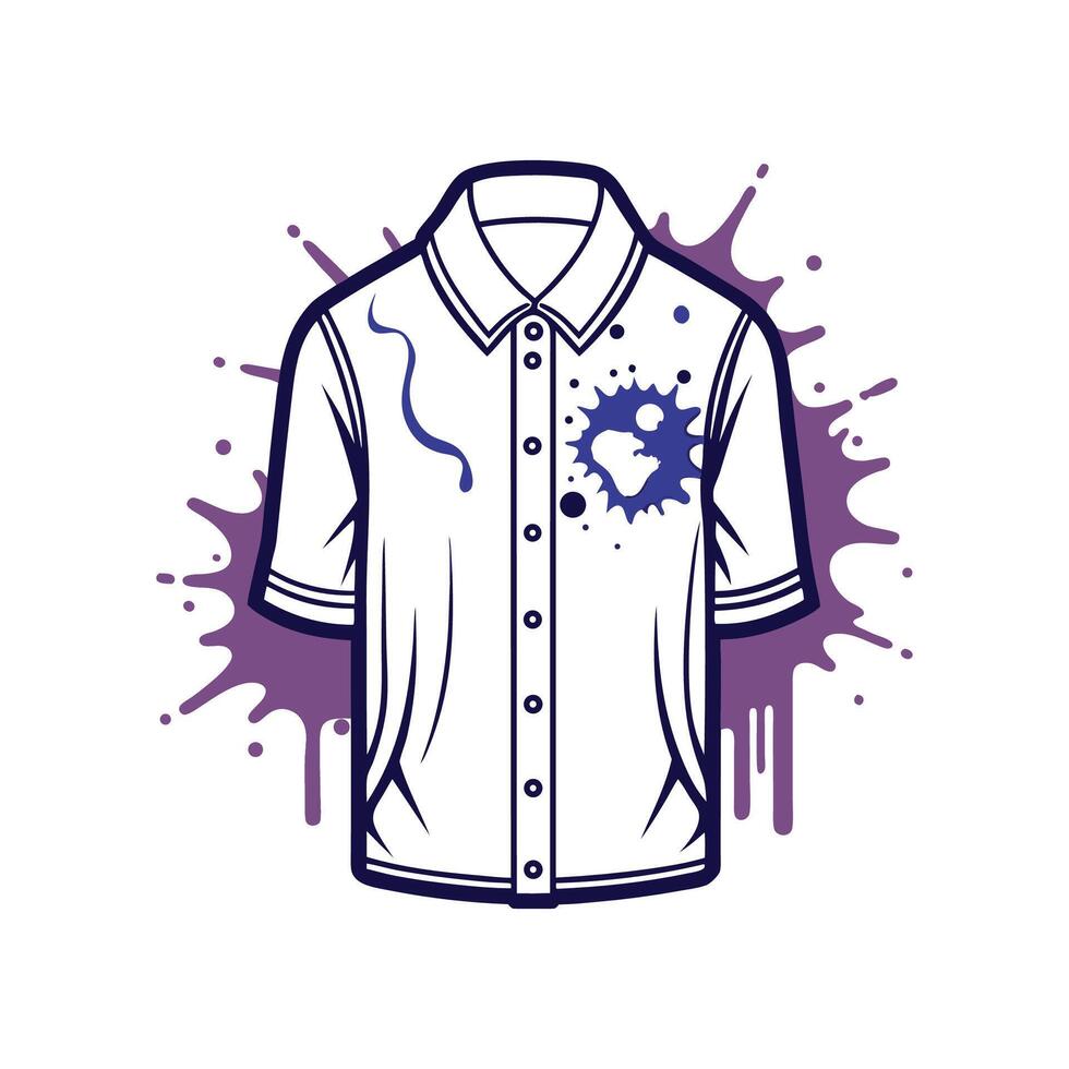 Sporty Artistic Ink Splatter Tee Design vector