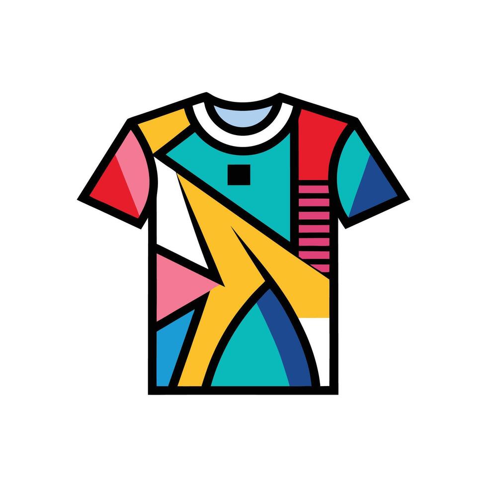 Contemporary Abstract Modern Tee Design vector