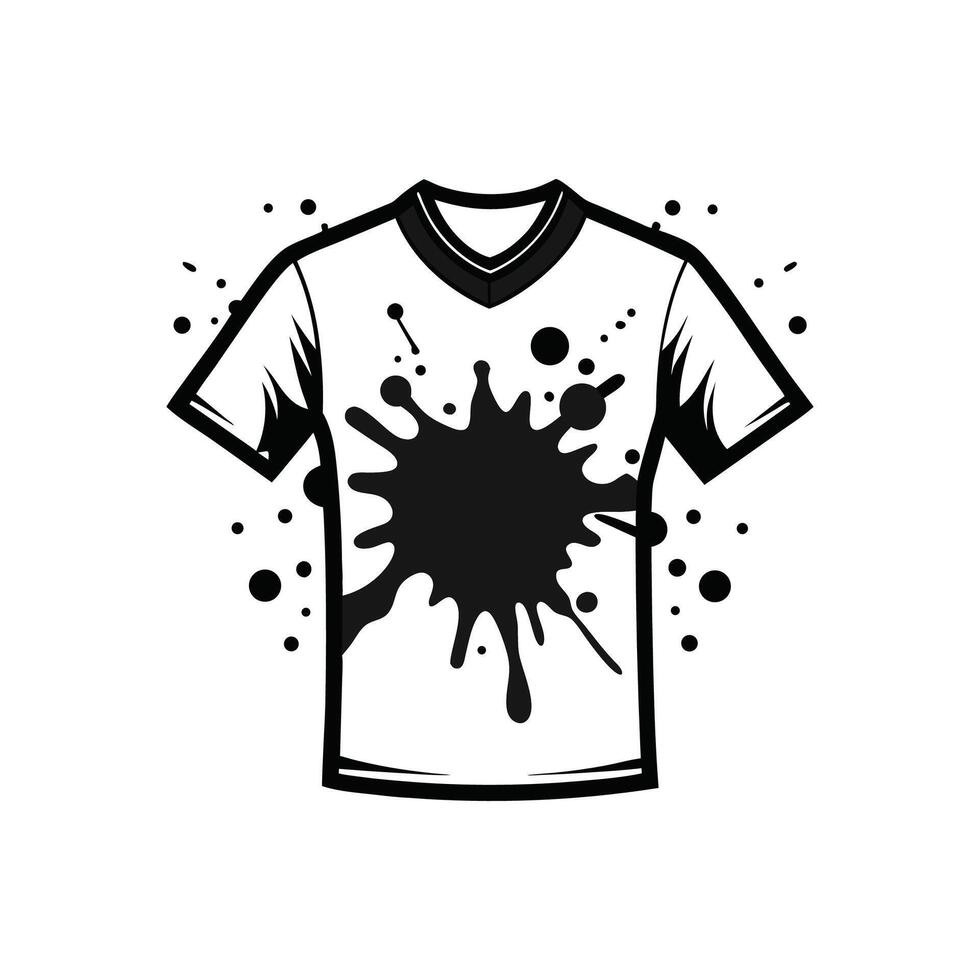 Dynamic Artistic Ink Splatter TShirt Graphic vector