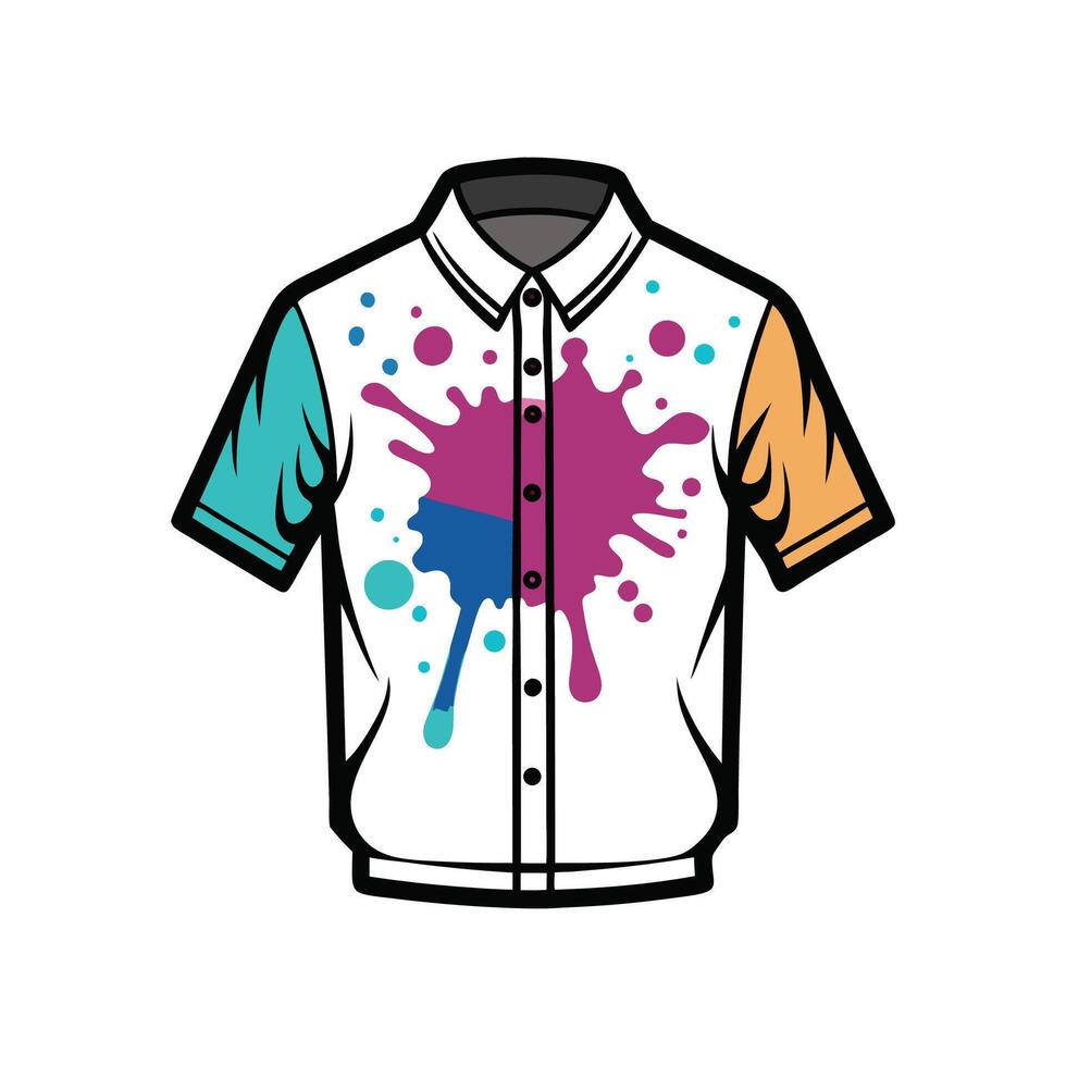 Unique Artistic Ink Splatter Tee Graphic vector
