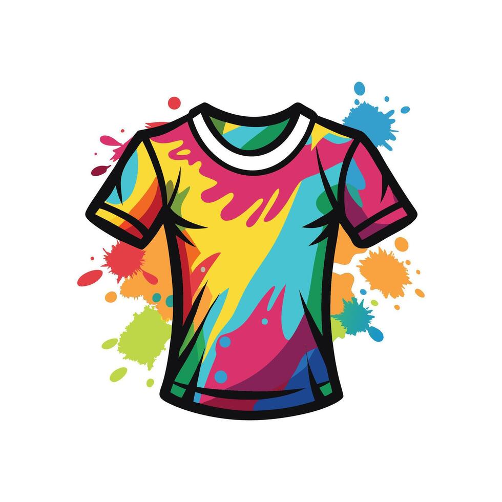 Unique Artistic Watercolor Tee Design vector