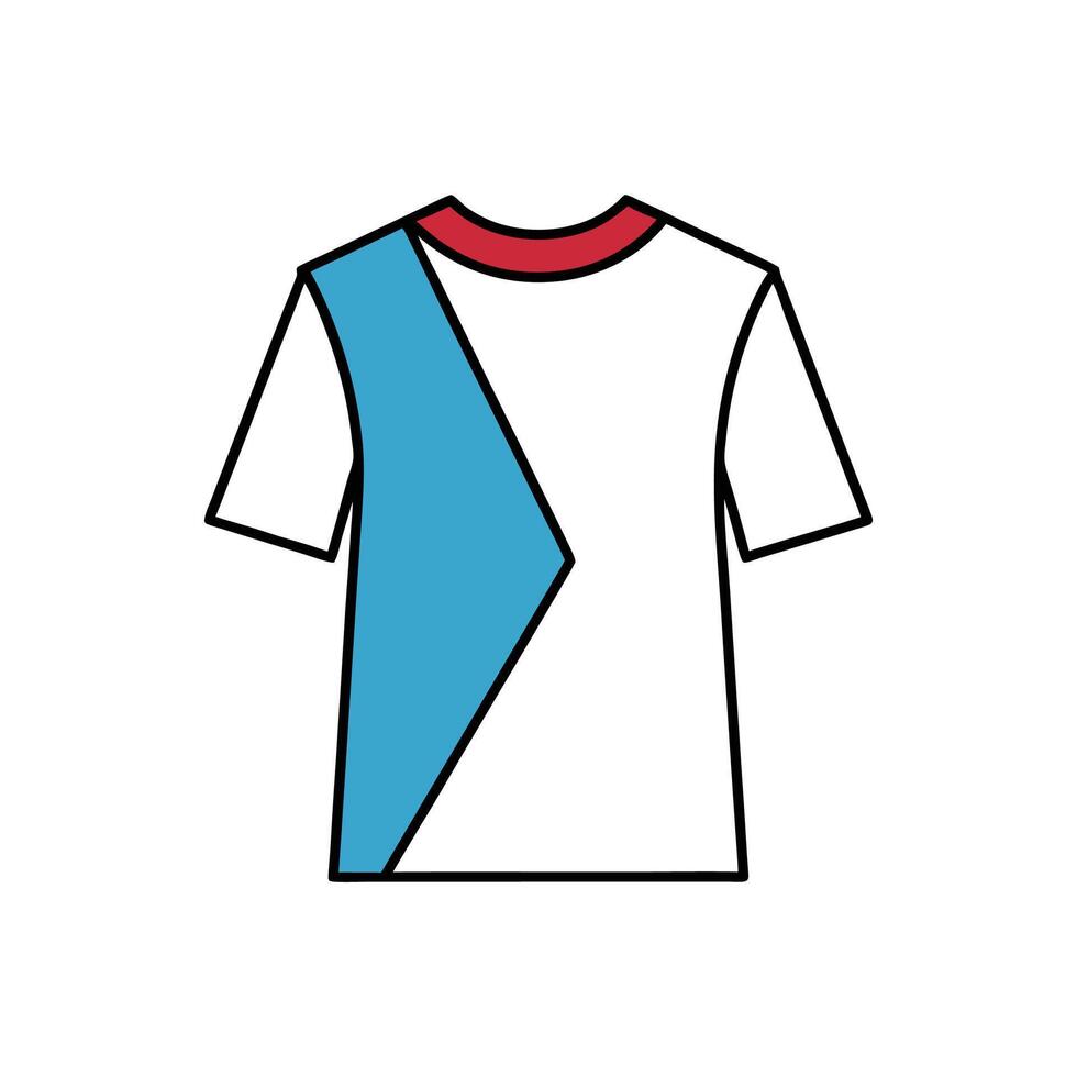 Stylish Asymmetrical Hem TShirt Illustration vector