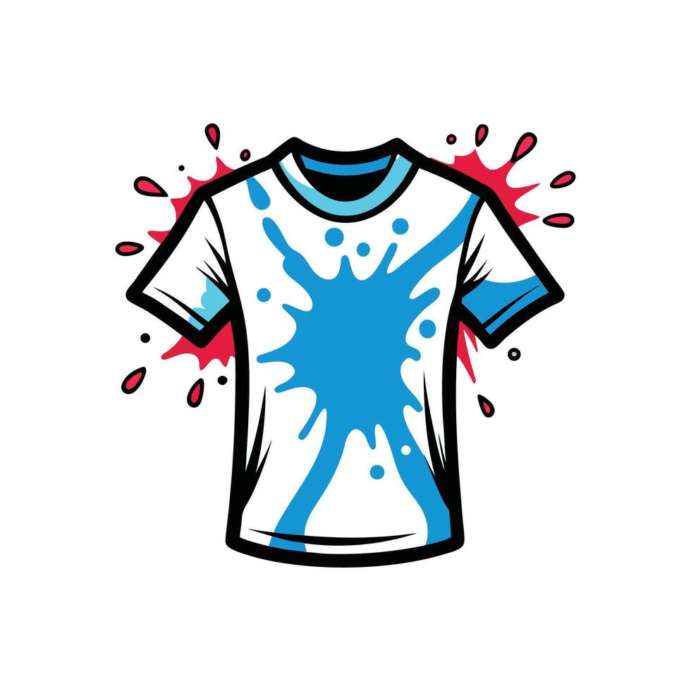 Vibrant Artistic Ink Splatter Tee Design vector