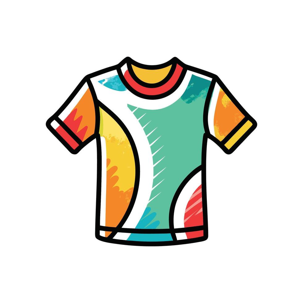Creative Artistic Watercolor Tee Illustration vector