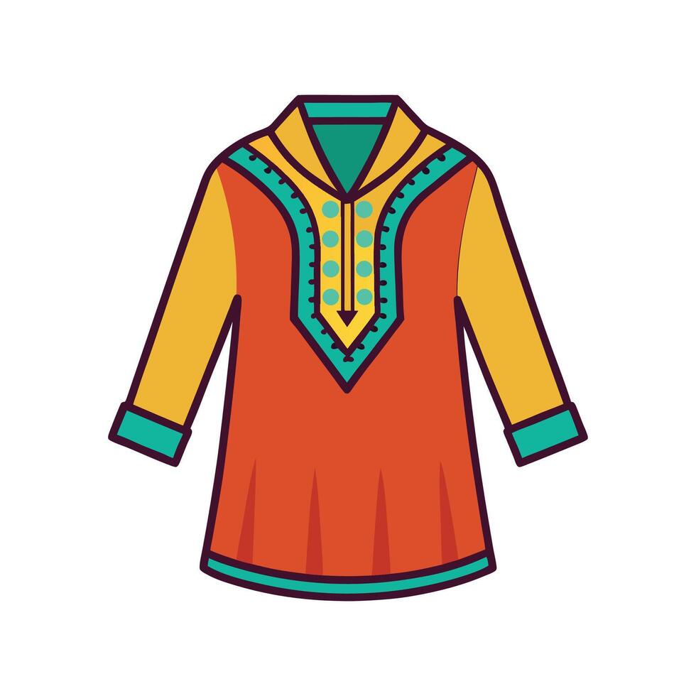 Trendy Boho Tunic Blouse Design vector