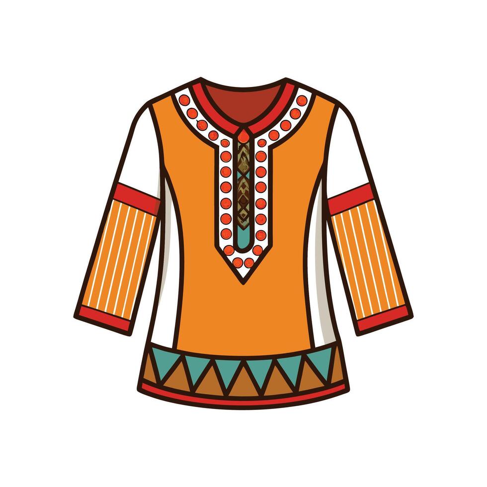 Stylish Boho Tunic Blouse Illustration vector