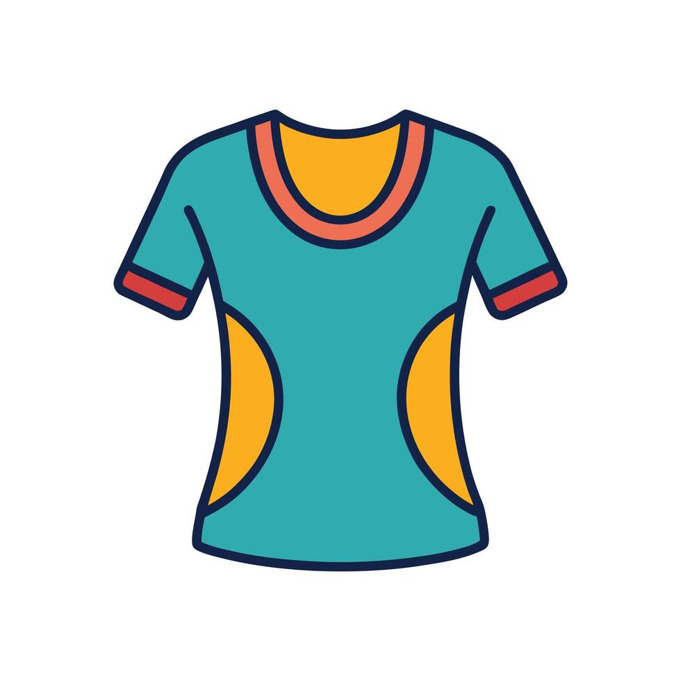 Stylish Breathable Yoga Tee Design vector