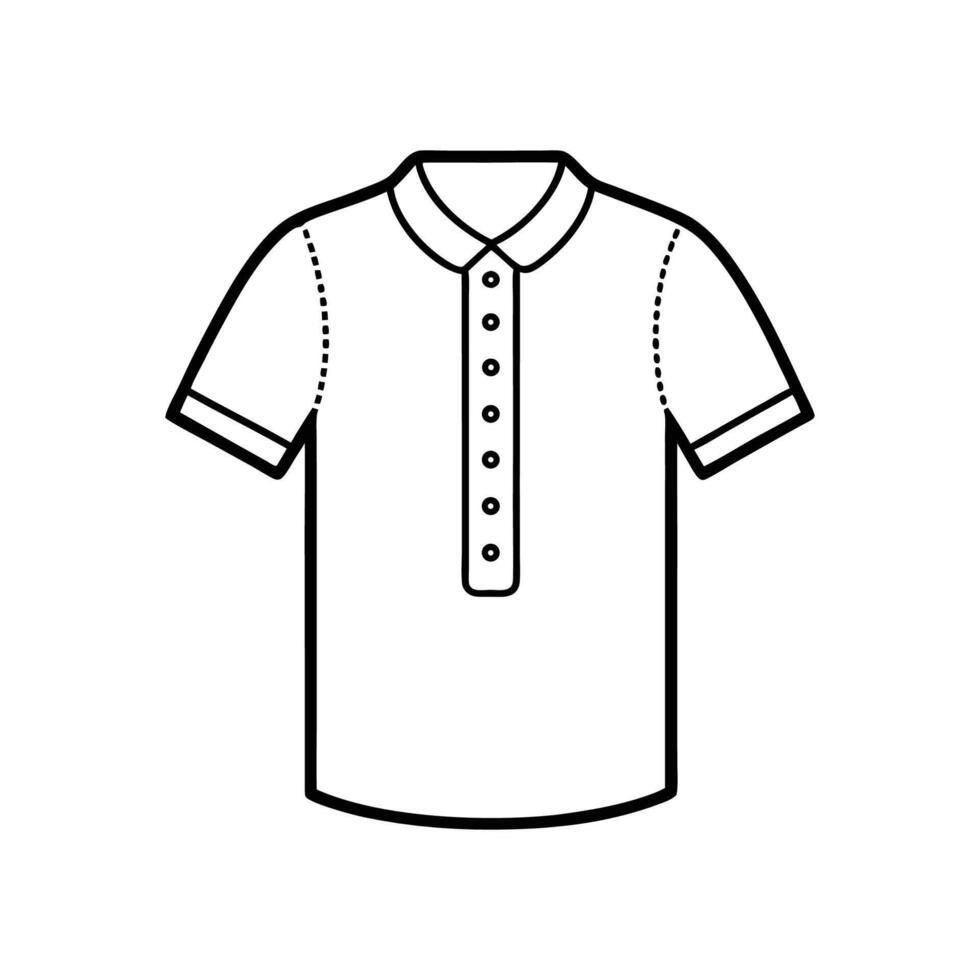 Stylish Buttoned Henley Tee Design vector