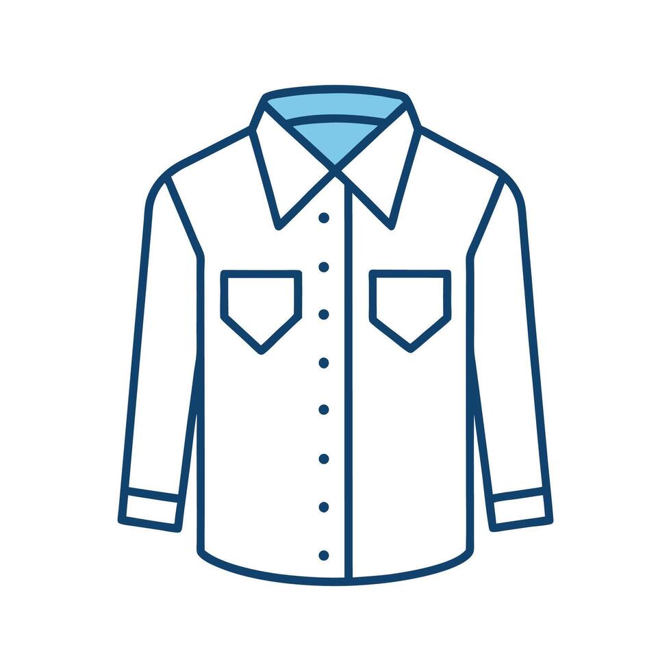 Stylish Chambray ButtonUp Shirt Design vector