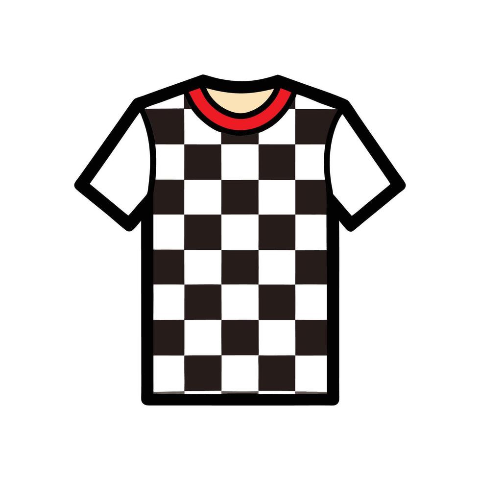 Stylish Checkerboard Print TShirt Design vector