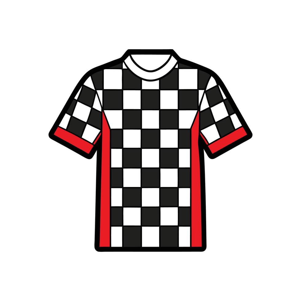 Trendy Checkered Oversized TShirt Art vector