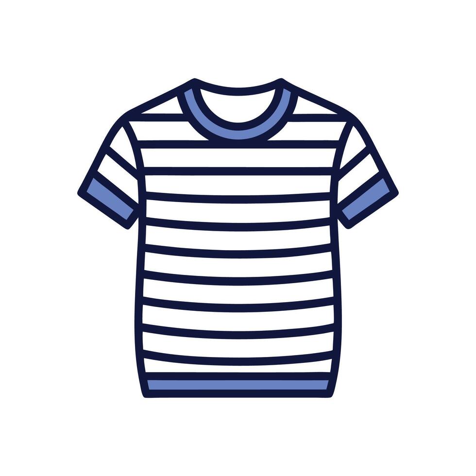 Unique Classic Sailor Striped Tee Illustration vector