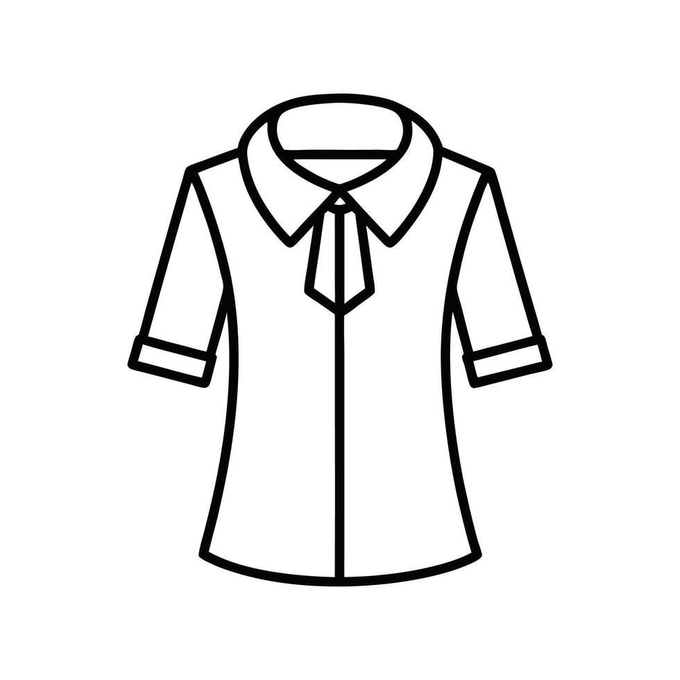 Stylish Collared Tunic Top Design vector
