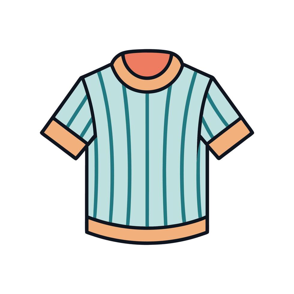 Unique Comfy Ribbed Knit Tee Art vector
