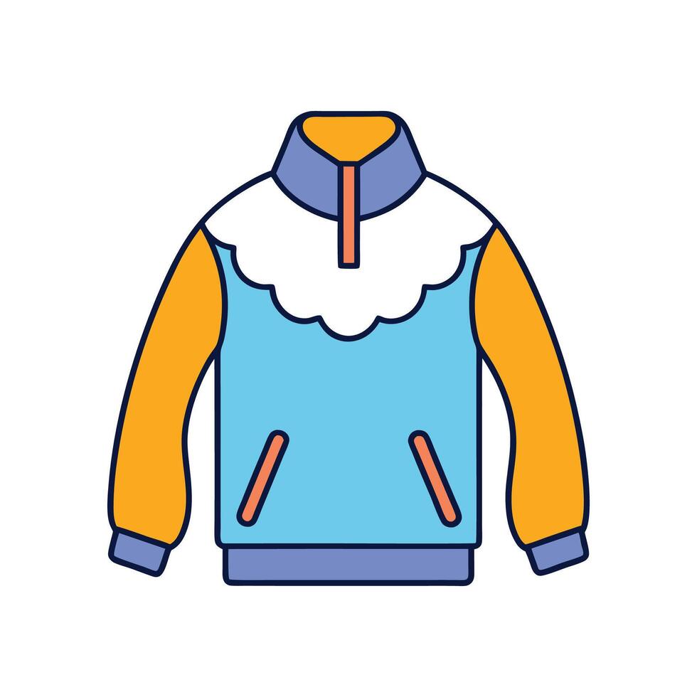 Trendy Cozy Plush Pullover Shirt Illustration vector