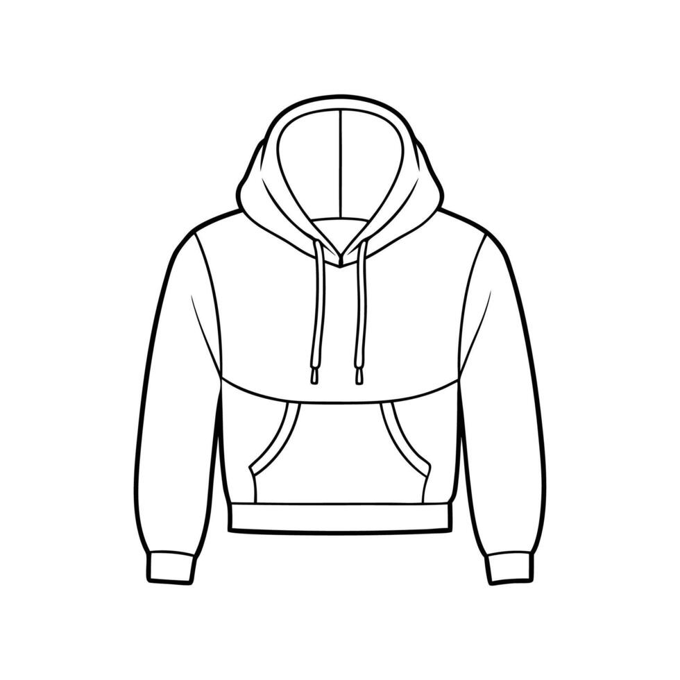 Chic Cropped Drawstring Hoodie Graphic vector