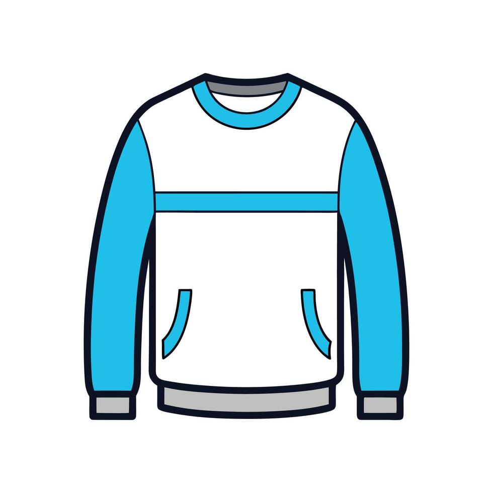 Unique Crew Neck Sweatshirt Artwork vector