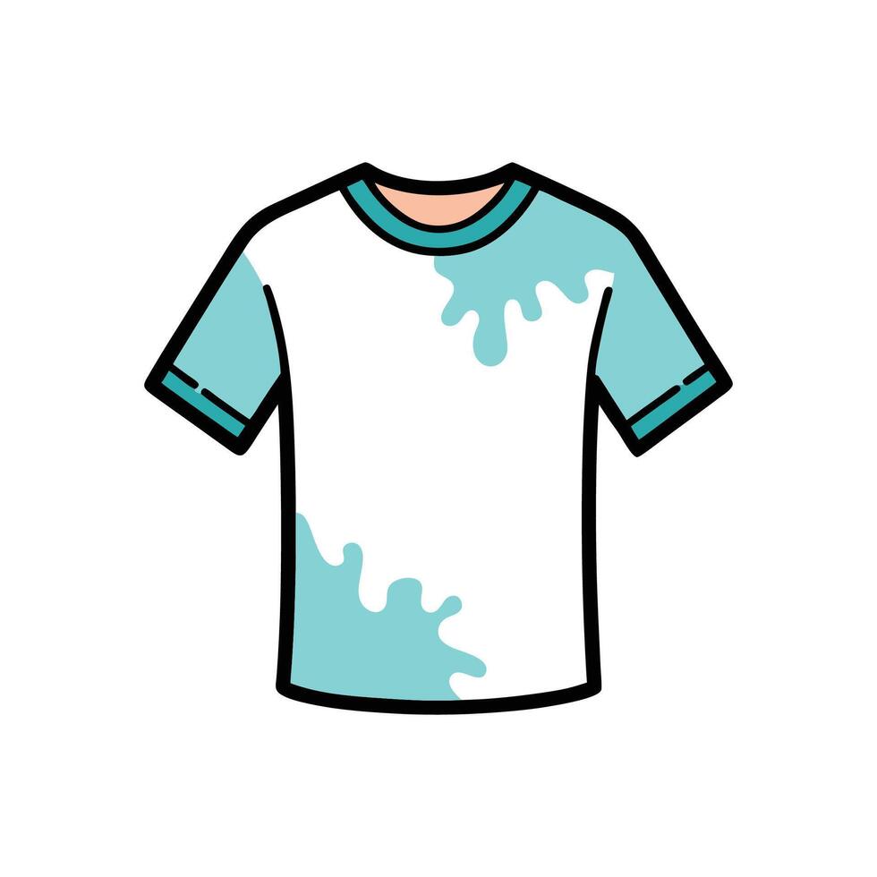 Trendy DIY Bleached Tee Illustration vector