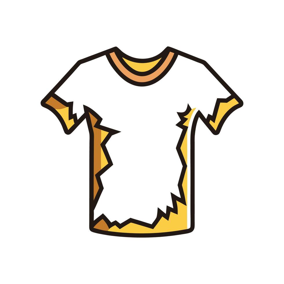 Stylish Distressed Raw Hem Tee Design vector