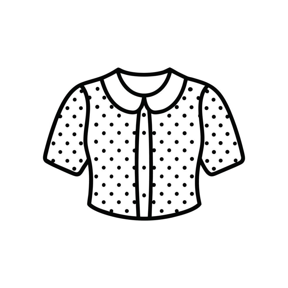 Chic Dotted Swiss Blouse Design vector