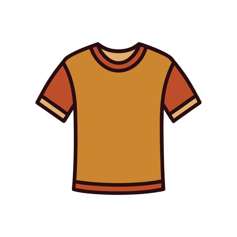 Trendy Earthy Toned Linen Tee Illustration vector