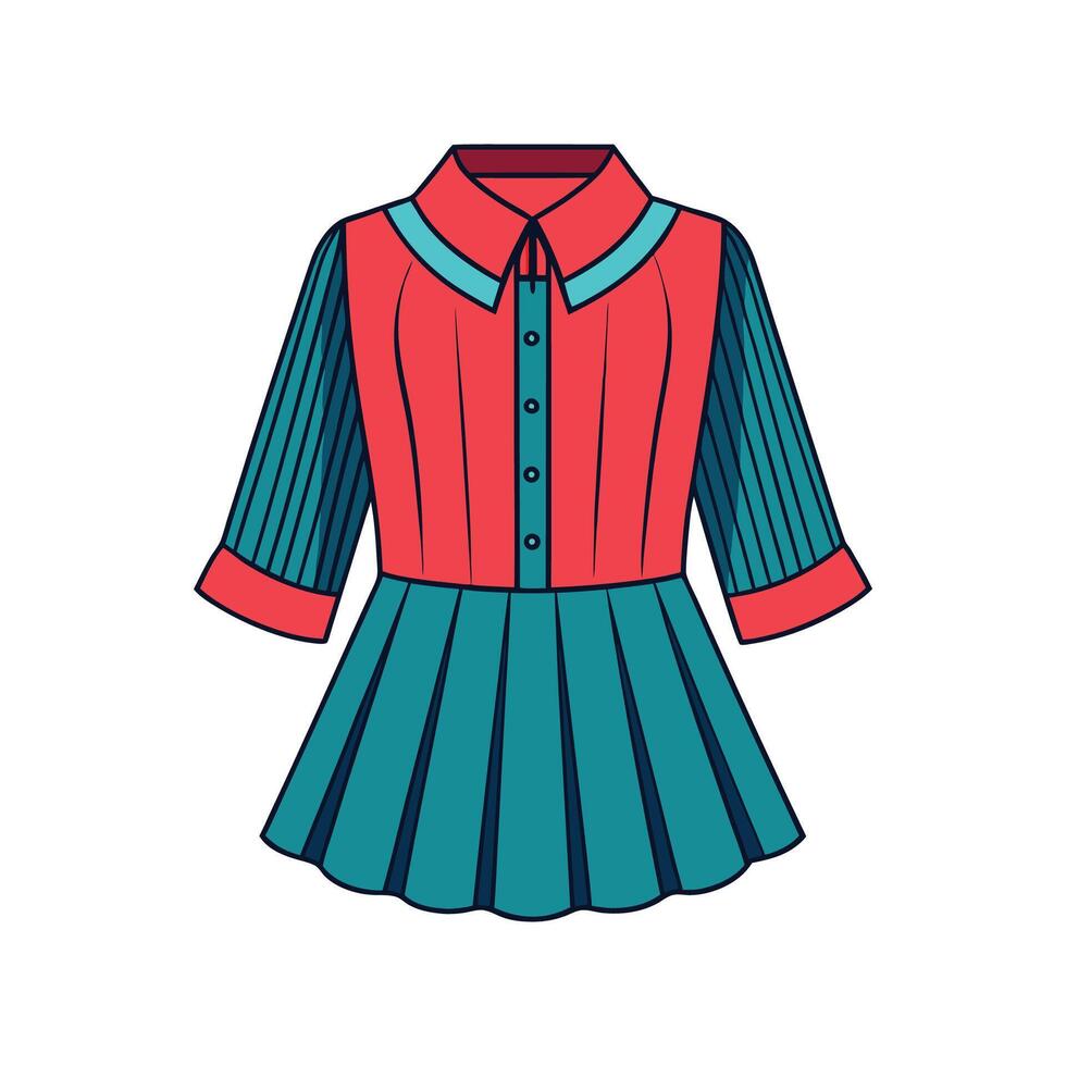 Unique Elegant Pleated TShirt Artwork vector