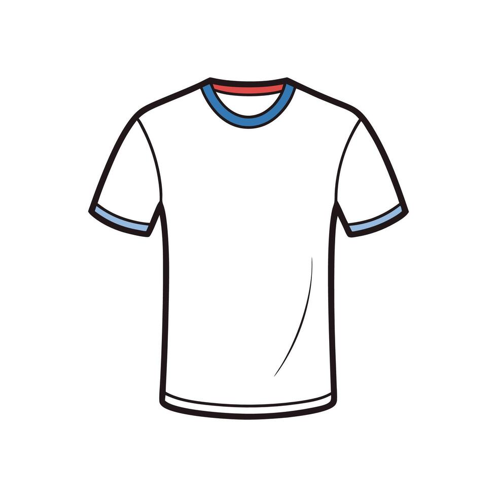 Chic Subtle Embossed Print Tee Bold Outline Design vector