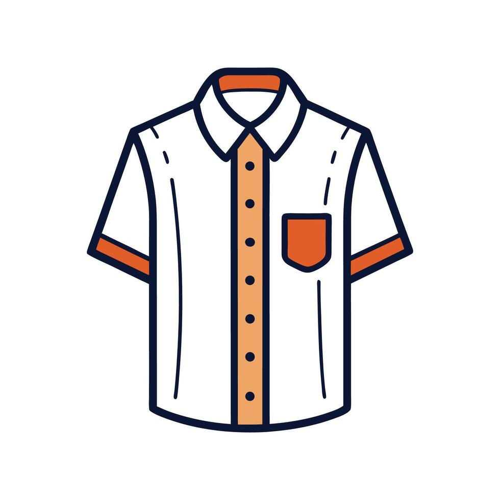 Creative Textured Linen Shirt Outline Design vector