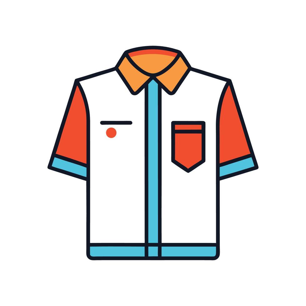Unique Bold Outline of Trendy Minimalist Shirt Art vector