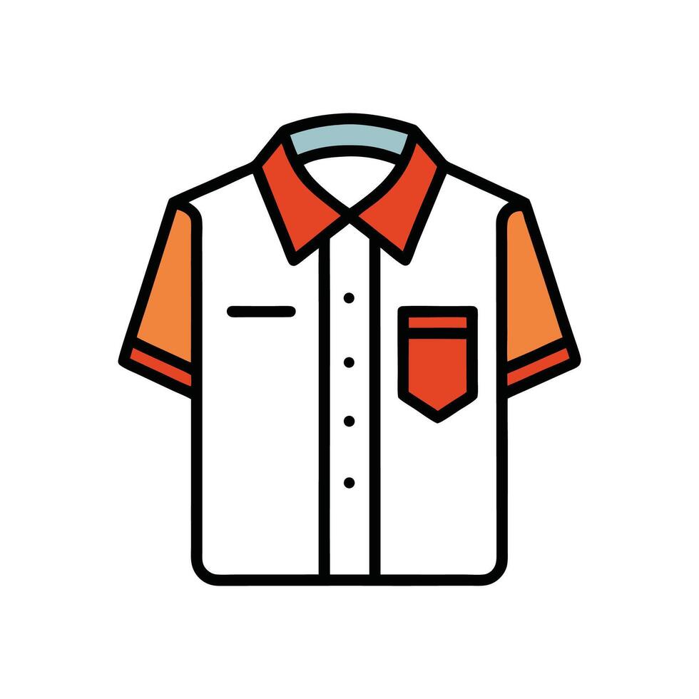 Creative Trendy Minimalist Shirt Outline Design vector