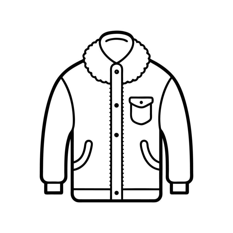 Creative Warm Sherpa Shirt Outline Design vector
