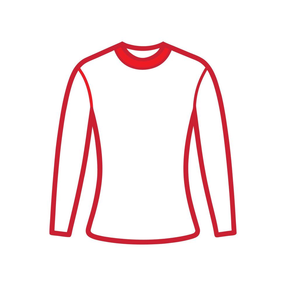 Stylish Outline of Warm Thermal Base Shirt vector